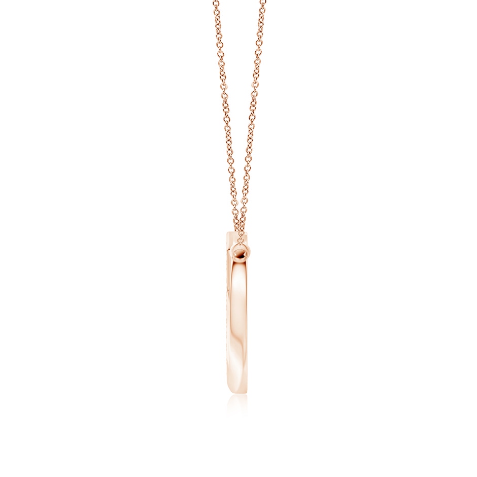 2.8mm GVS2 Pave-Set Diamond Sideways Infinity Cross Pendant in 18K Rose Gold side 199