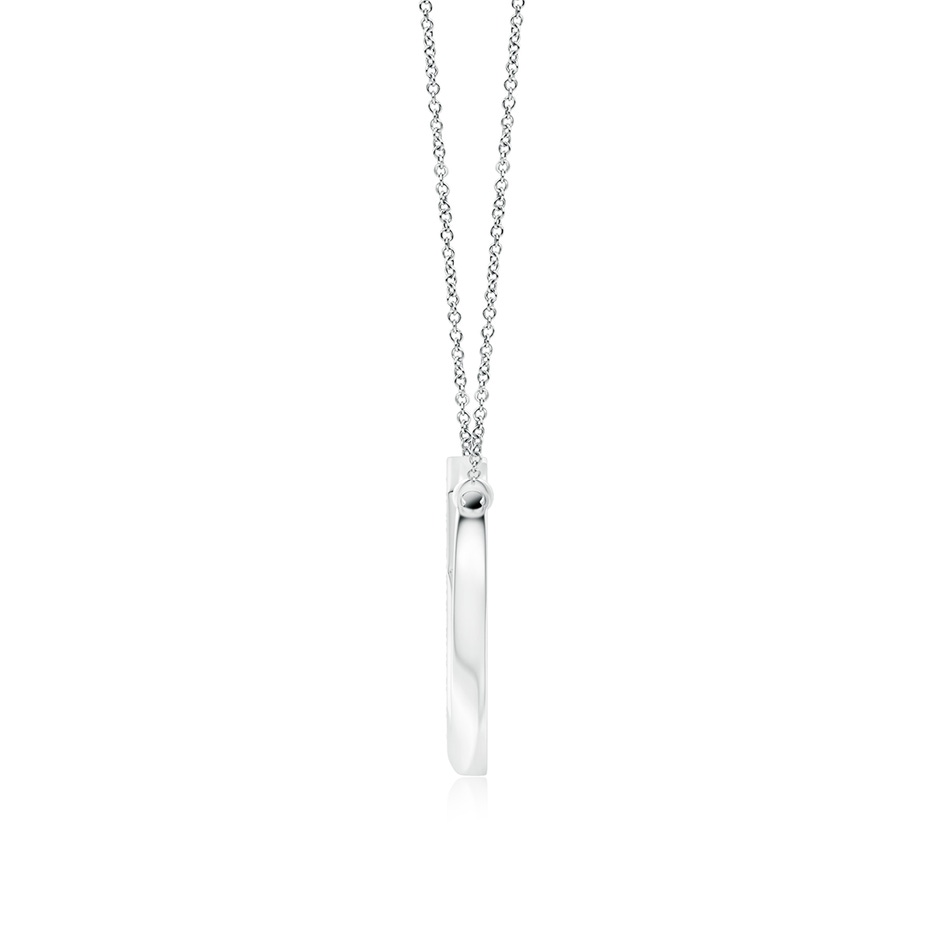 2.8mm GVS2 Pave-Set Diamond Sideways Infinity Cross Pendant in 18K White Gold side 199