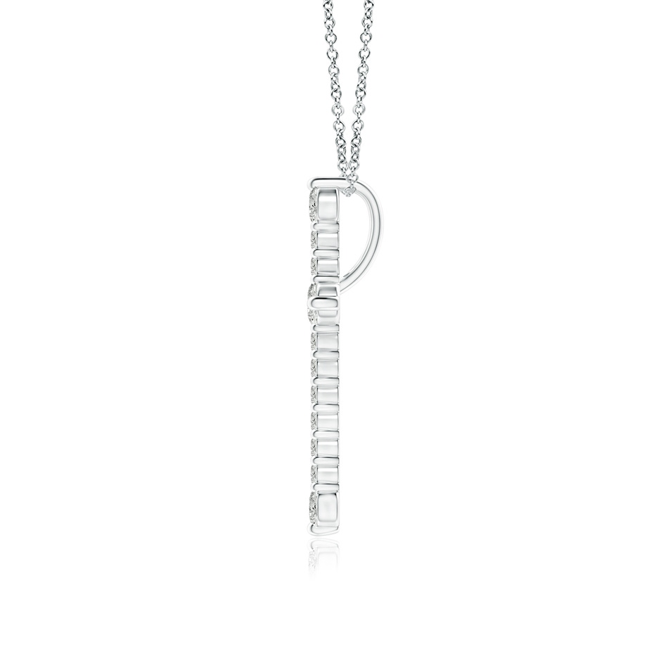 2.8mm KI3 Prong-Set Diamond Budded Cross Pendant in White Gold side 199