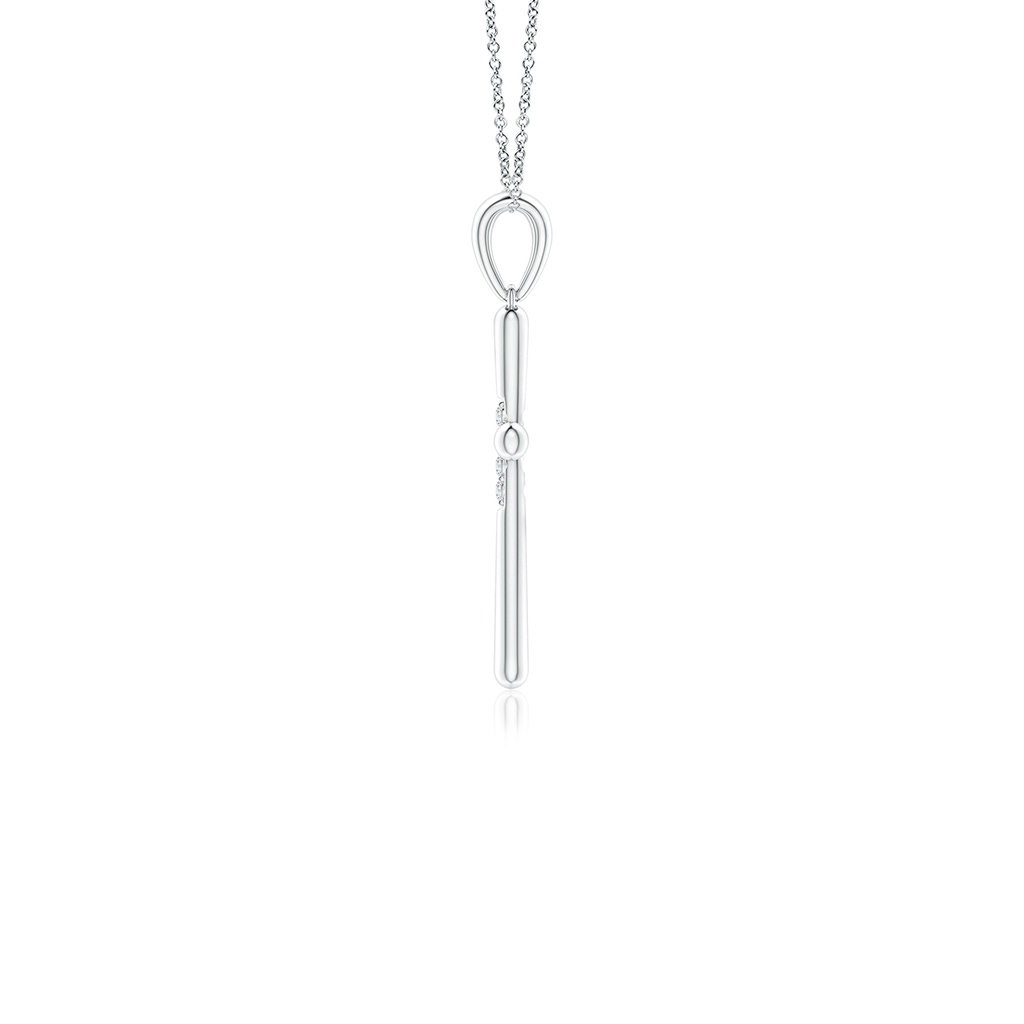 1.2mm GVS2 Prong-Set Diamond Fluted Cross Pendant in P950 Platinum - side 199
