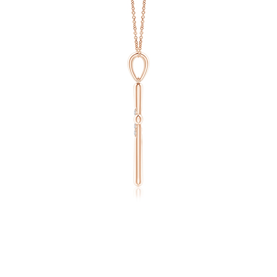 1.2mm HSI2 Prong-Set Diamond Fluted Cross Pendant in Rose Gold side 199