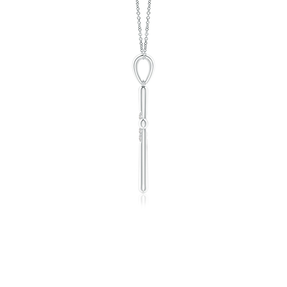 1.2mm IJI1I2 Prong-Set Diamond Fluted Cross Pendant in P950 Platinum side 199