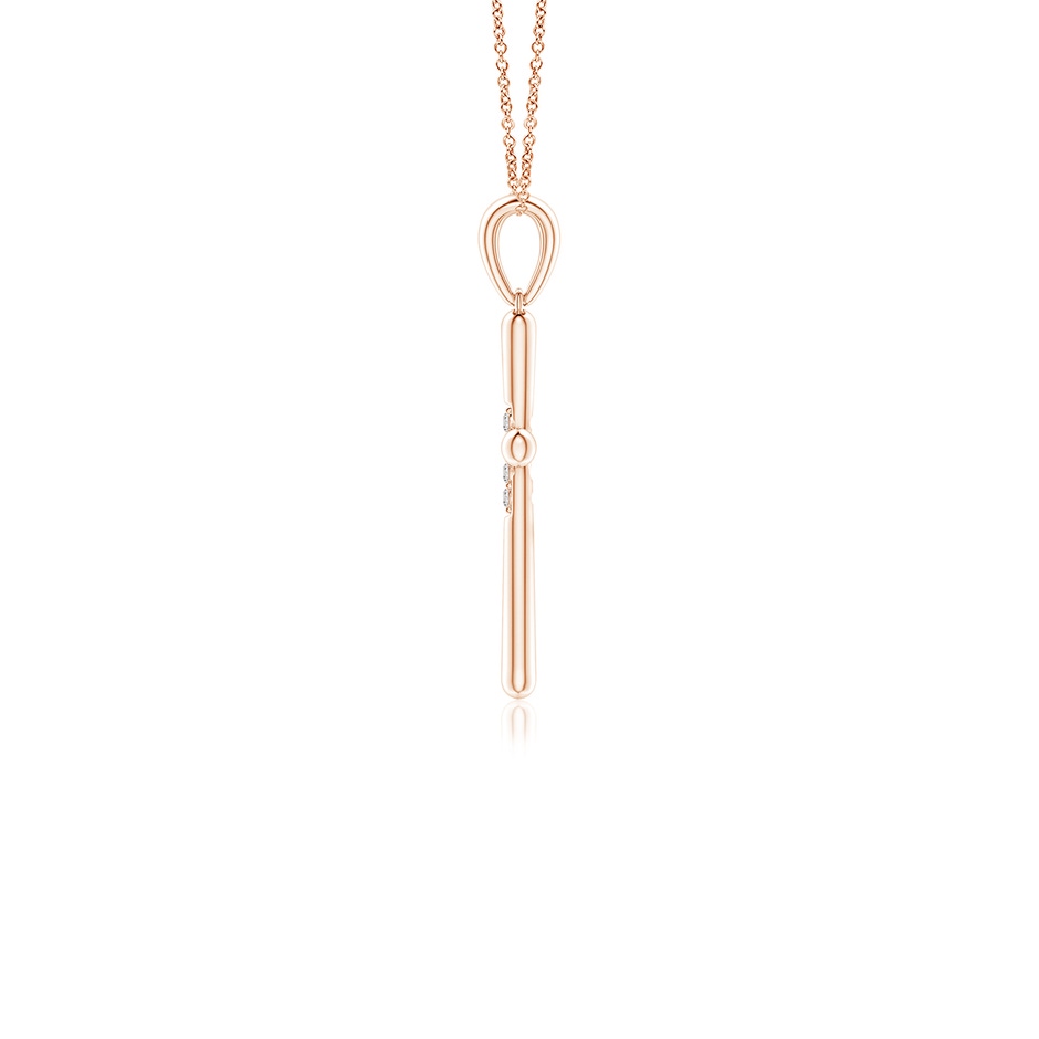 1.2mm IJI1I2 Prong-Set Diamond Fluted Cross Pendant in Rose Gold side 199