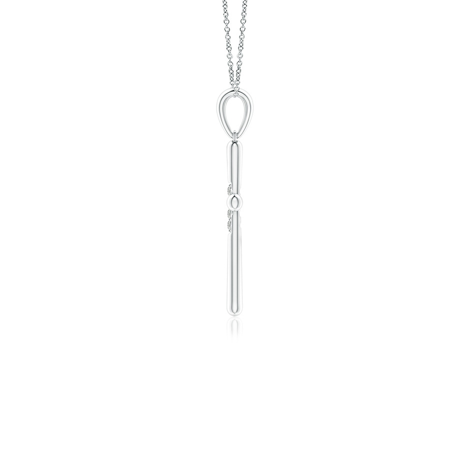 1.2mm KI3 Prong-Set Diamond Fluted Cross Pendant in P950 Platinum side 199