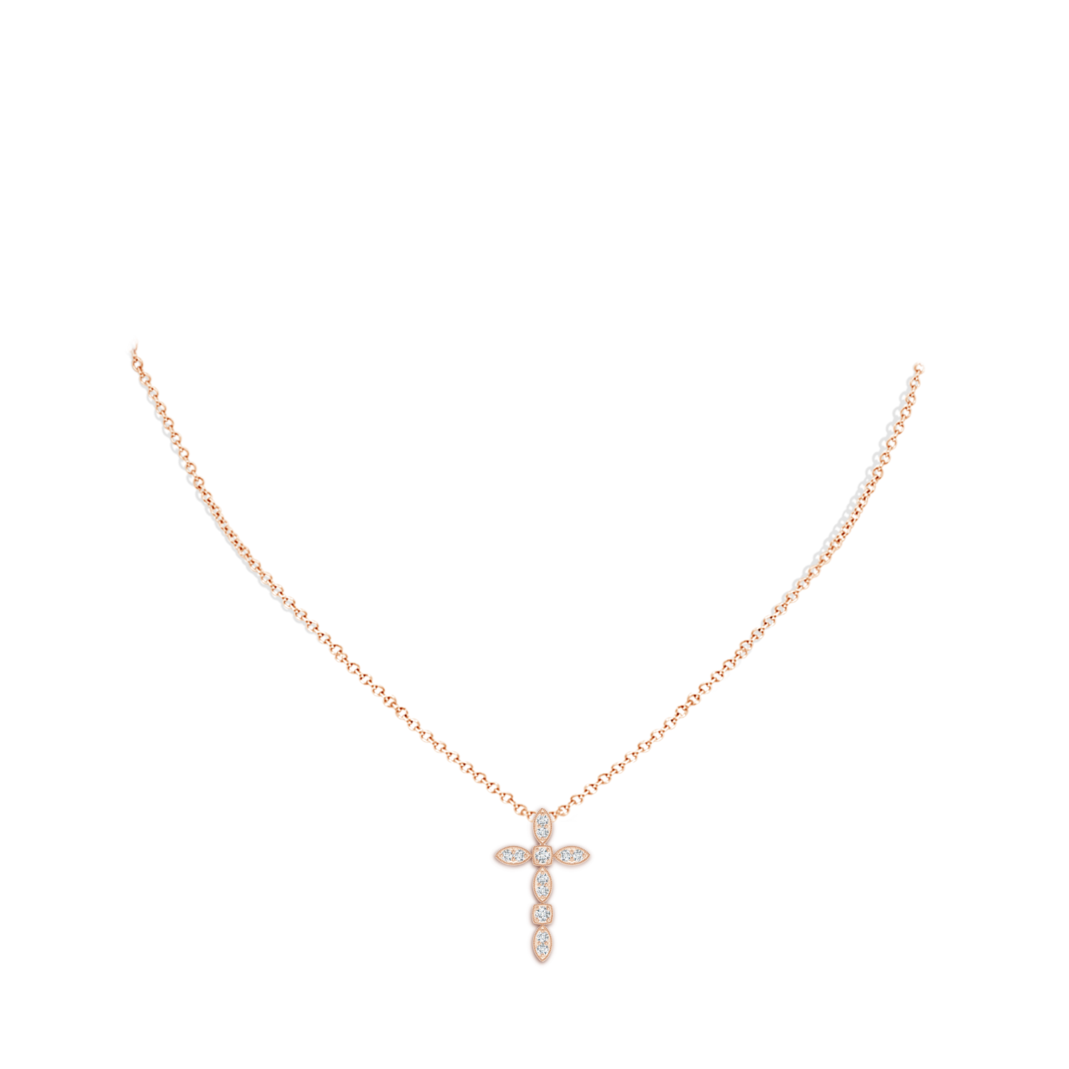 G, VS2 / 0.11 CT / 14 KT Rose Gold