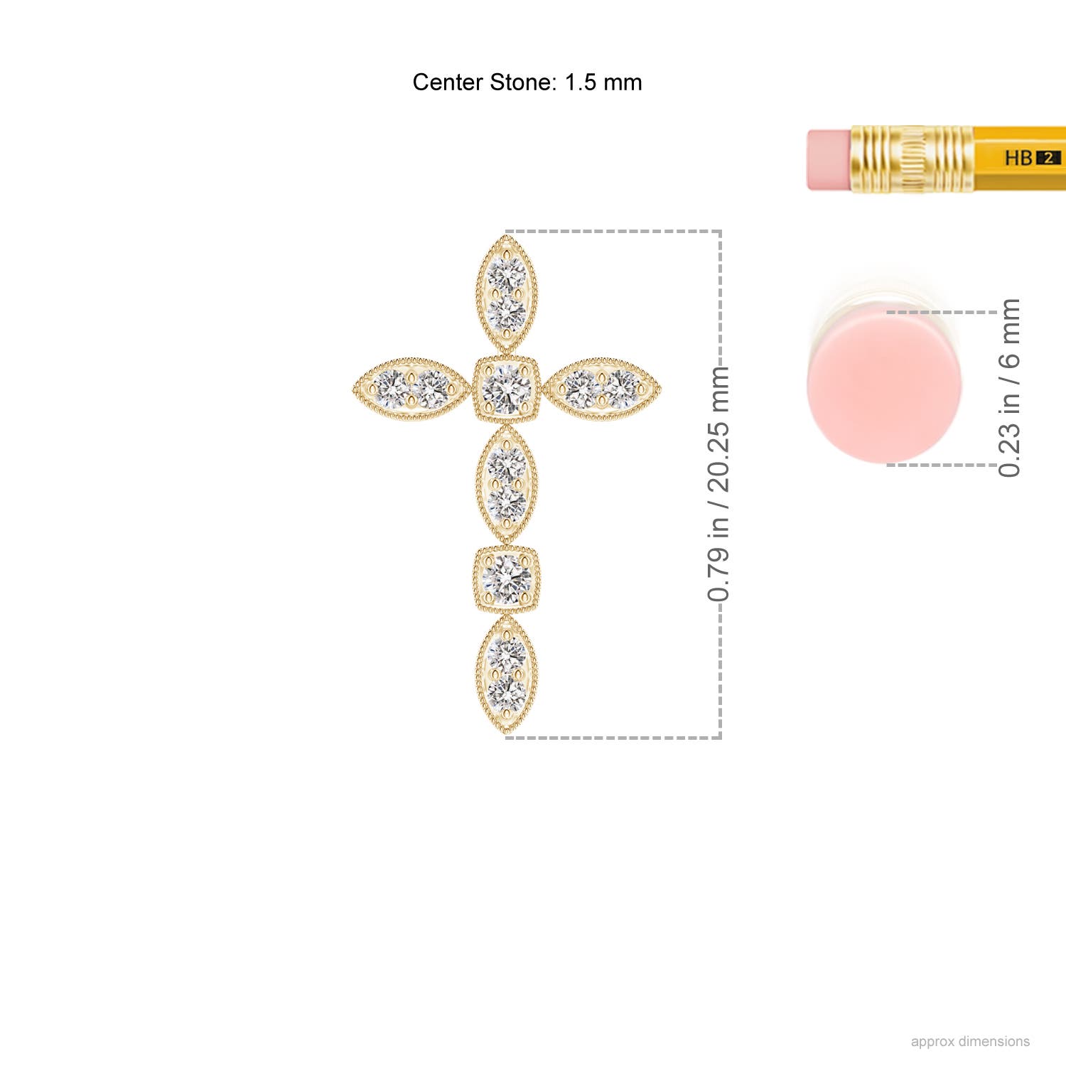 I-J, I1-I2 / 0.11 CT / 14 KT Yellow Gold