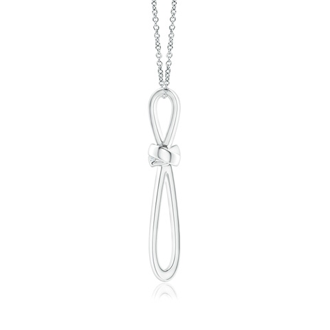 2.4mm GVS2 Prong-Set Round Diamond Ribbon Twist Cross Pendant in P950 Platinum
