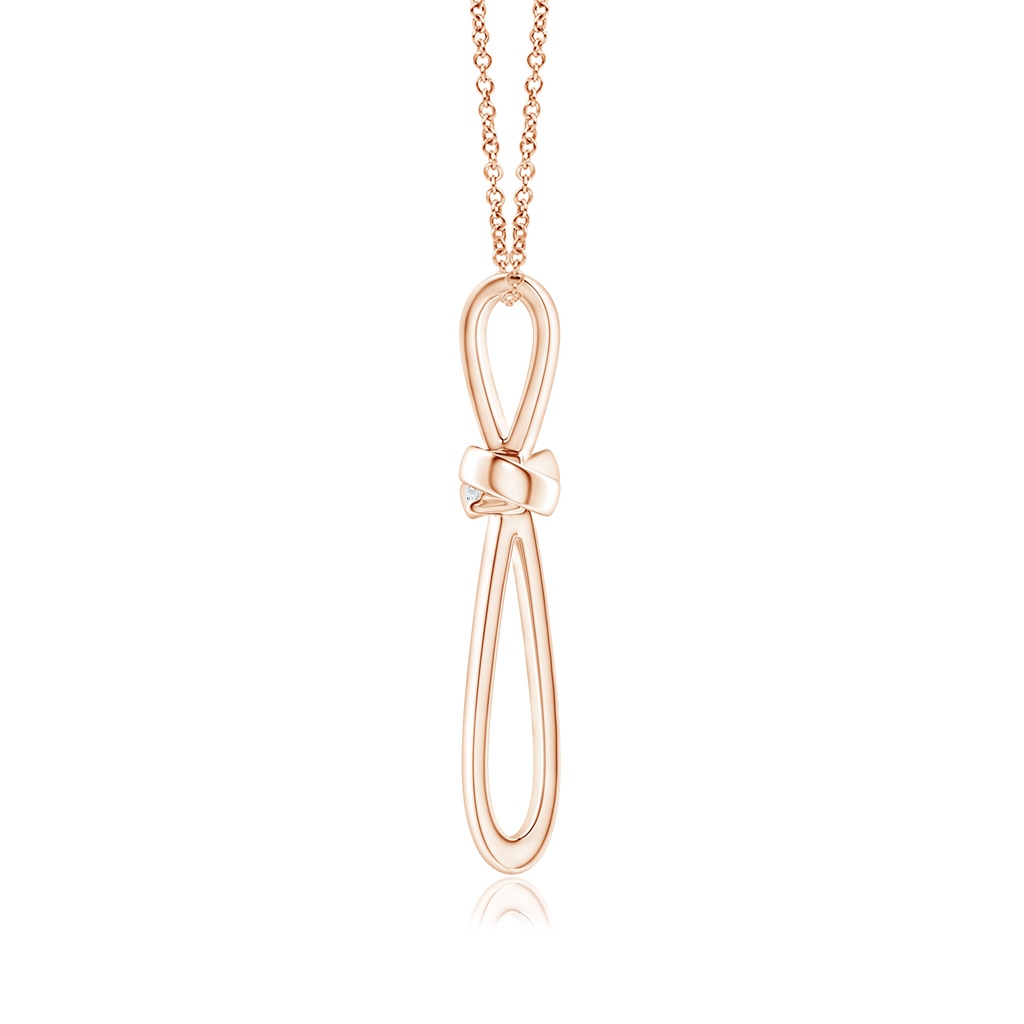 2.4mm GVS2 Twisted Cross Pendant with Diamond in Rose Gold Side 199