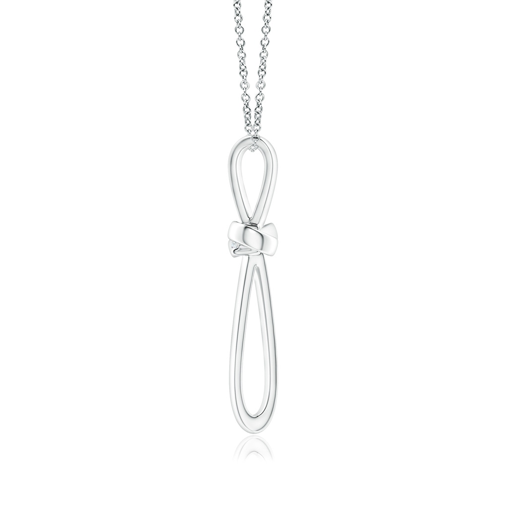 2.4mm GVS2 Twisted Cross Pendant with Diamond in White Gold - side 199