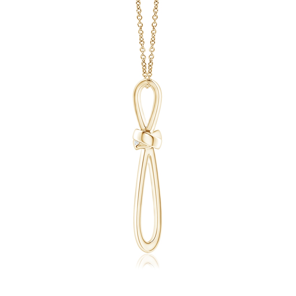 2.4mm GVS2 Twisted Cross Pendant with Diamond in Yellow Gold - side 199