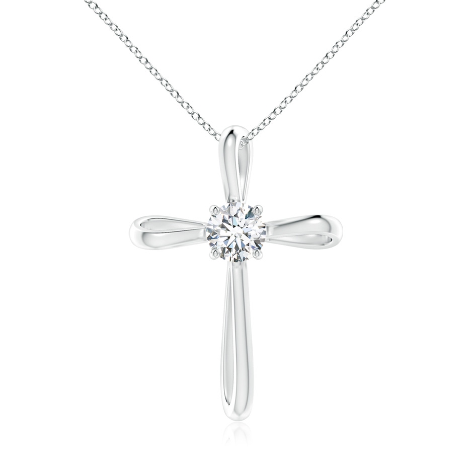 5.1mm GVS2 Twisted Cross Pendant with Diamond in P950 Platinum 