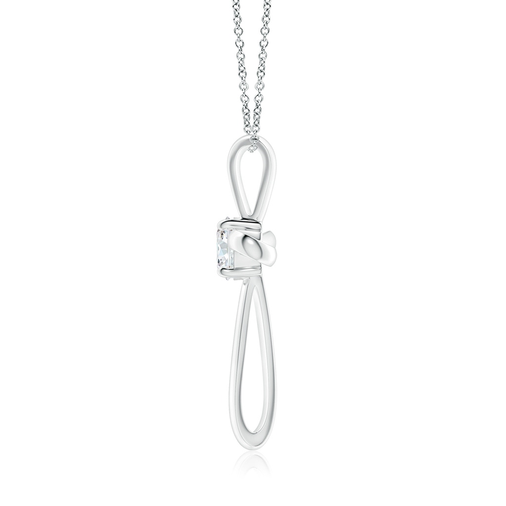 5.1mm GVS2 Twisted Cross Pendant with Diamond in P950 Platinum - side 199
