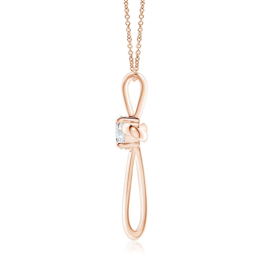 5.1mm GVS2 Twisted Cross Pendant with Diamond in Rose Gold Side 199