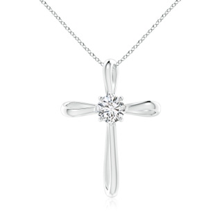5.1mm HSI2 Twisted Cross Pendant with Diamond in P950 Platinum