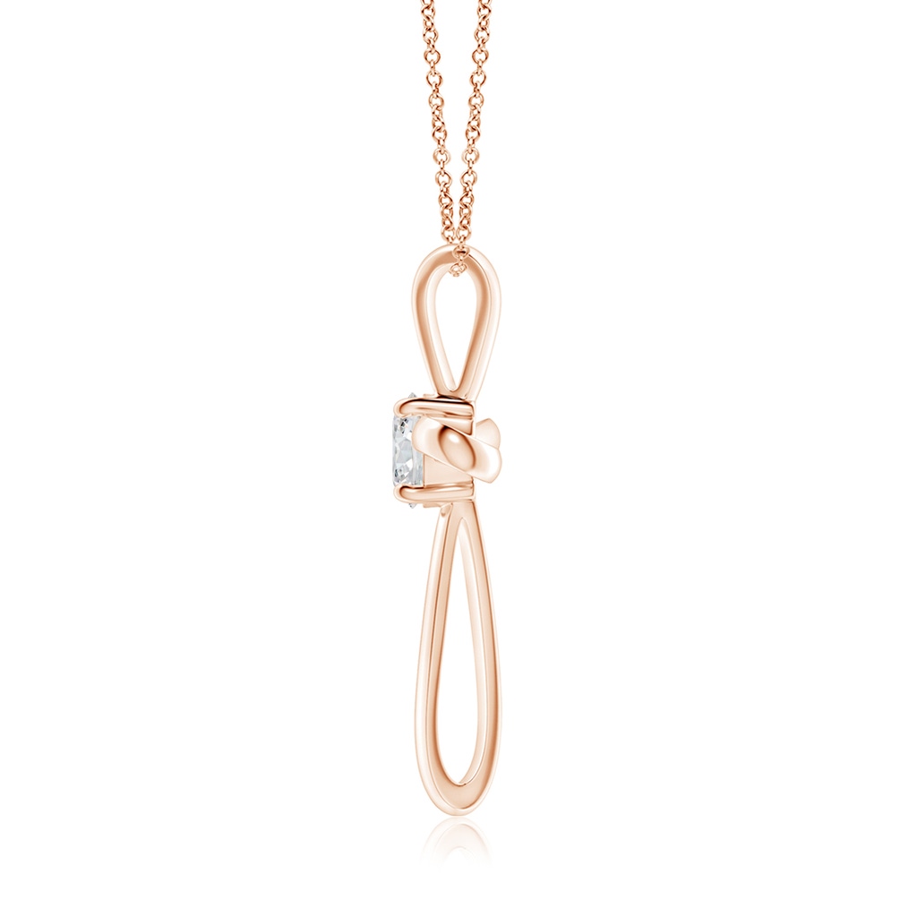 5.1mm HSI2 Twisted Cross Pendant with Diamond in Rose Gold Side 199