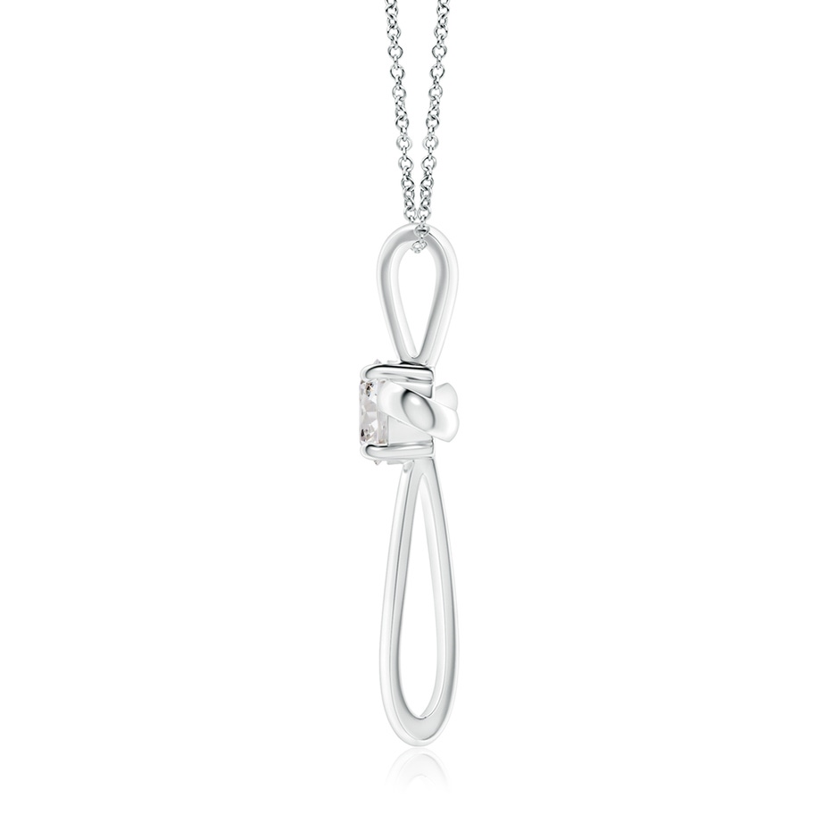 5.1mm IJI1I2 Twisted Cross Pendant with Diamond in White Gold side 199