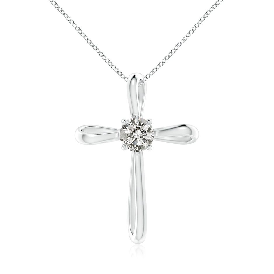 5.1mm KI3 Twisted Cross Pendant with Diamond in P950 Platinum 