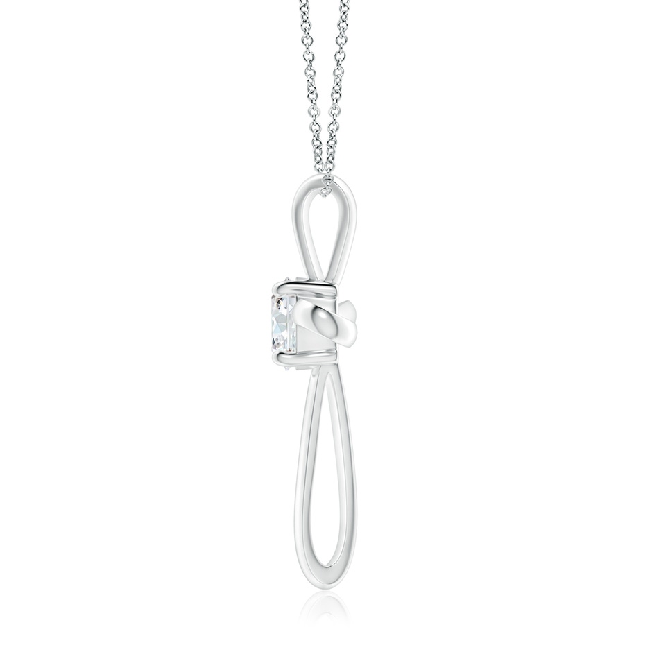 6.4mm GVS2 Twisted Cross Pendant with Diamond in White Gold side 199