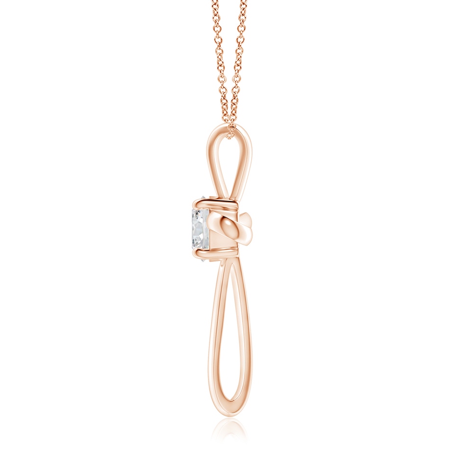 6.4mm HSI2 Twisted Cross Pendant with Diamond in 9K Rose Gold side 199