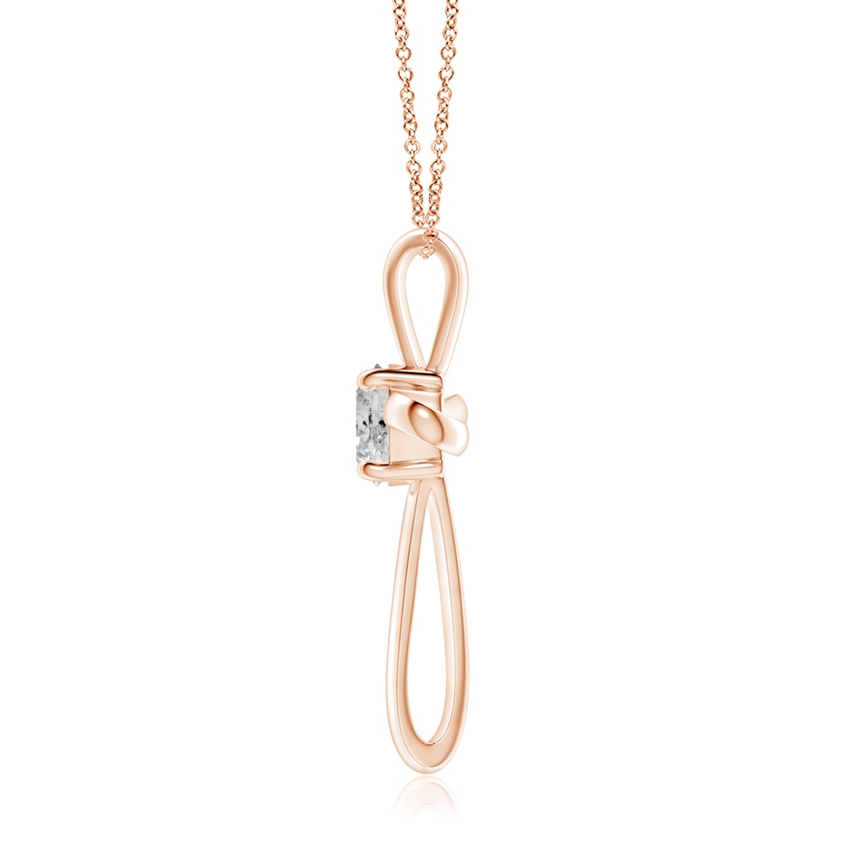 6.4mm KI3 Twisted Cross Pendant with Diamond in Rose Gold side 199