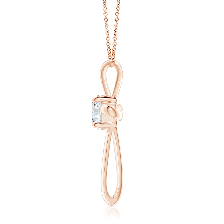 7.4mm GVS2 Twisted Cross Pendant with Diamond in Rose Gold side 199