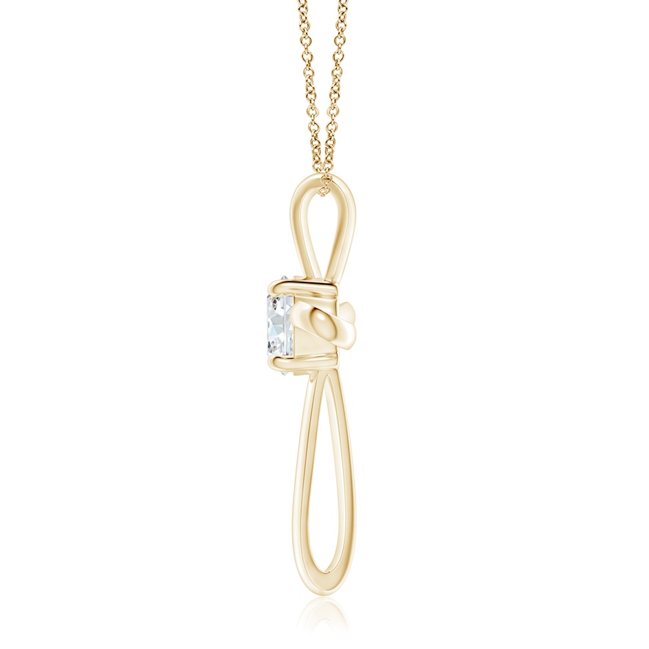 7.4mm GVS2 Twisted Cross Pendant with Diamond in Yellow Gold side 199