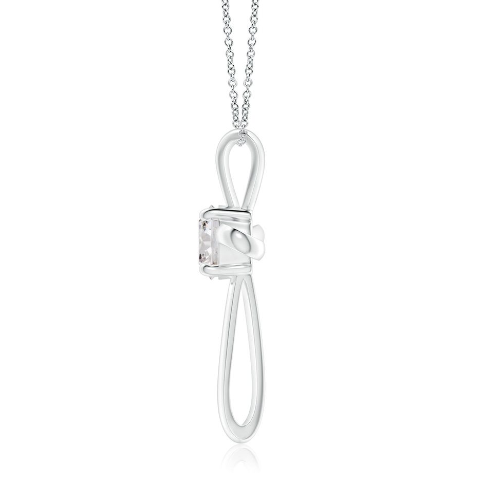 7.4mm IJI1I2 Twisted Cross Pendant with Diamond in P950 Platinum side 199