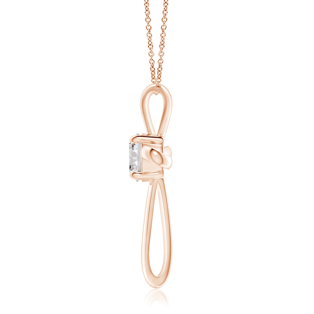 7.4mm IJI1I2 Twisted Cross Pendant with Diamond in Rose Gold Side 199