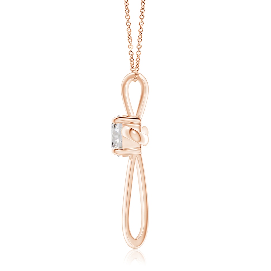 7.4mm IJI1I2 Twisted Cross Pendant with Diamond in Rose Gold side 199