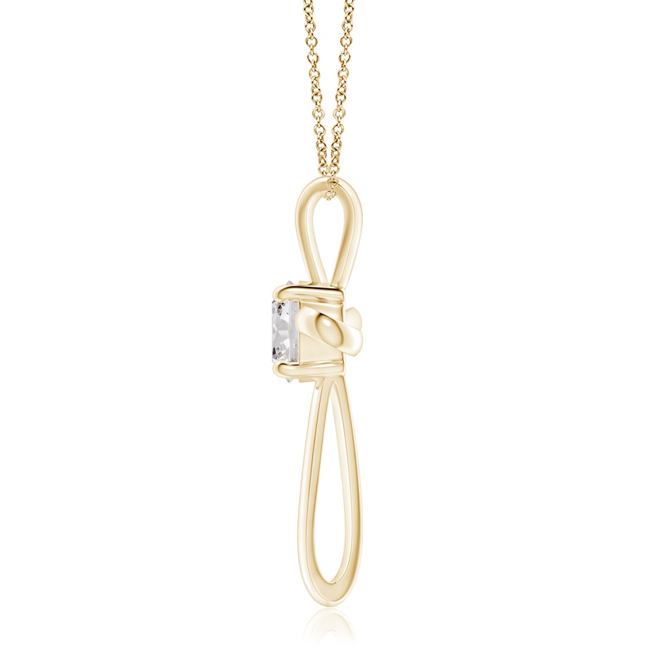 7.4mm IJI1I2 Twisted Cross Pendant with Diamond in Yellow Gold side 199