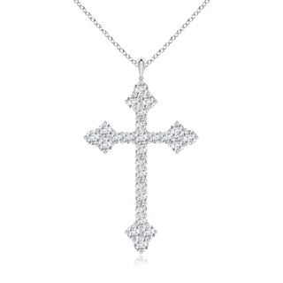 3mm GVS2 Diamond Budded Cross Pendant in P950 Platinum