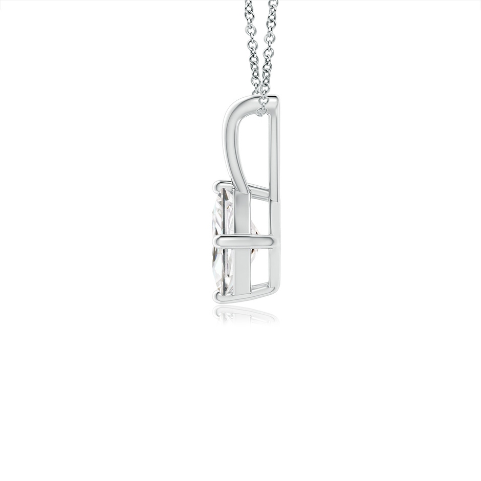 3.5mm GVS2 Prong-Set Princess-Cut Diamond Solitaire V-Bale Pendant in P950 Platinum side 199