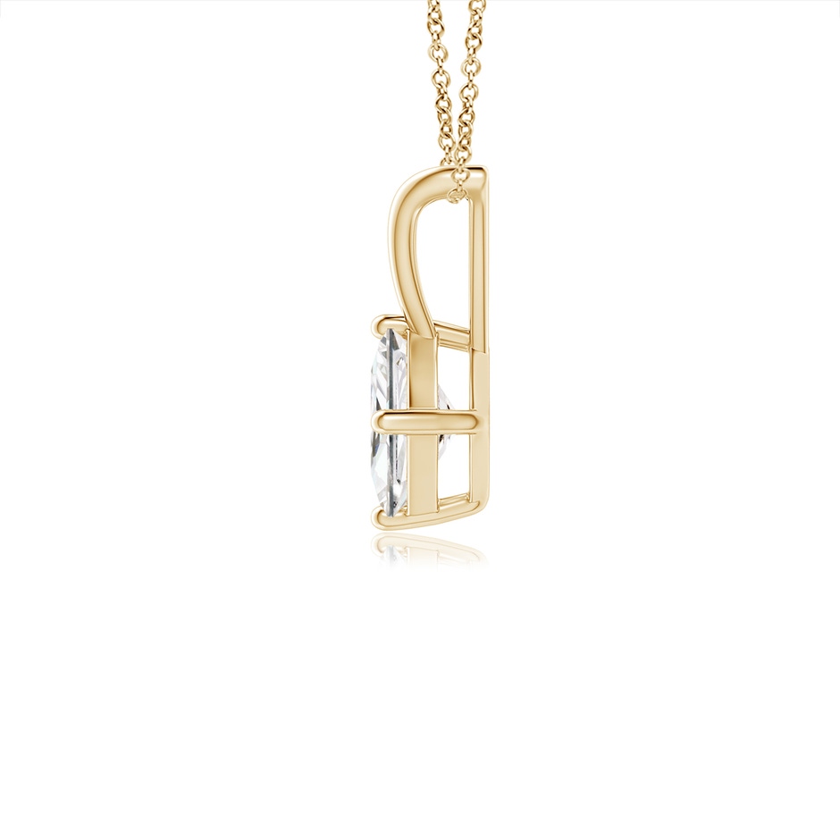 3.5mm GVS2 Prong-Set Princess-Cut Diamond Solitaire V-Bale Pendant in Yellow Gold side 199