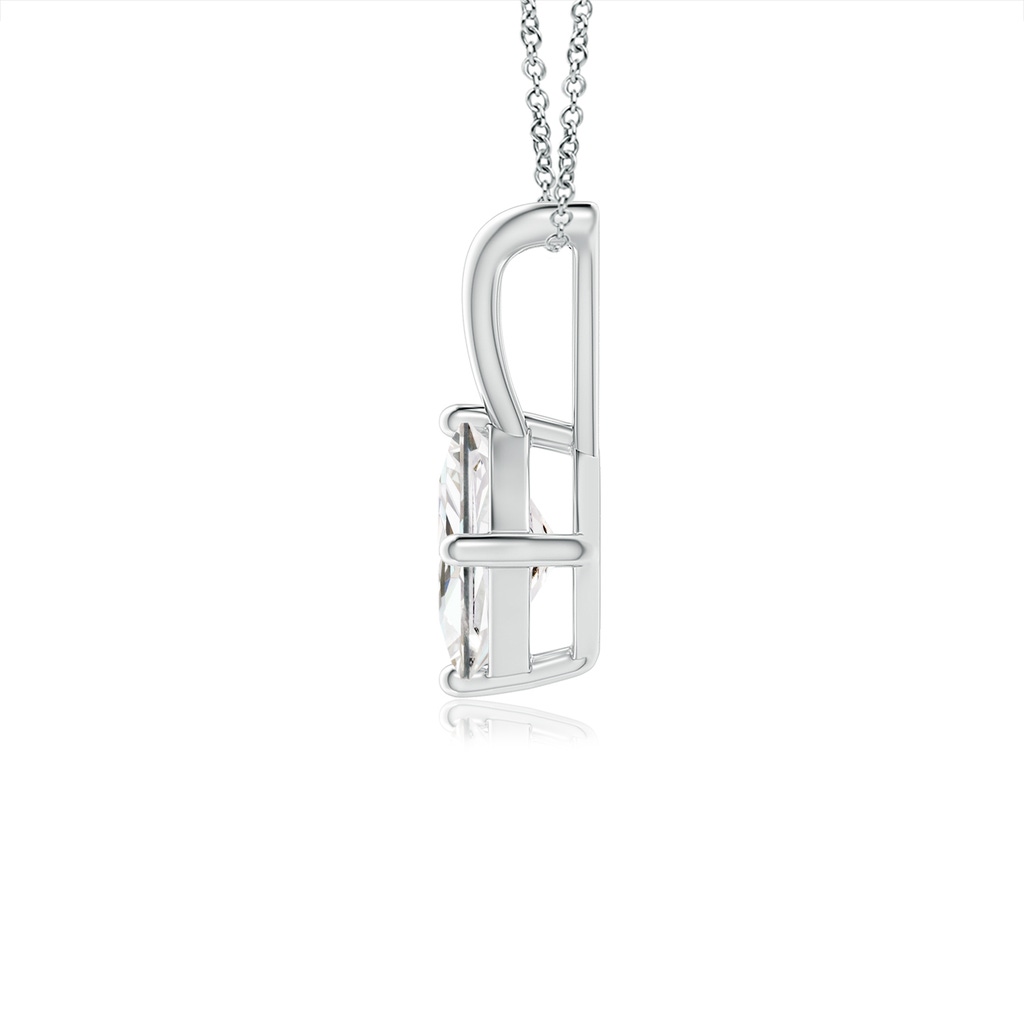 3.9mm GVS2 Prong-Set Princess-Cut Diamond Solitaire V-Bale Pendant in White Gold - side 199