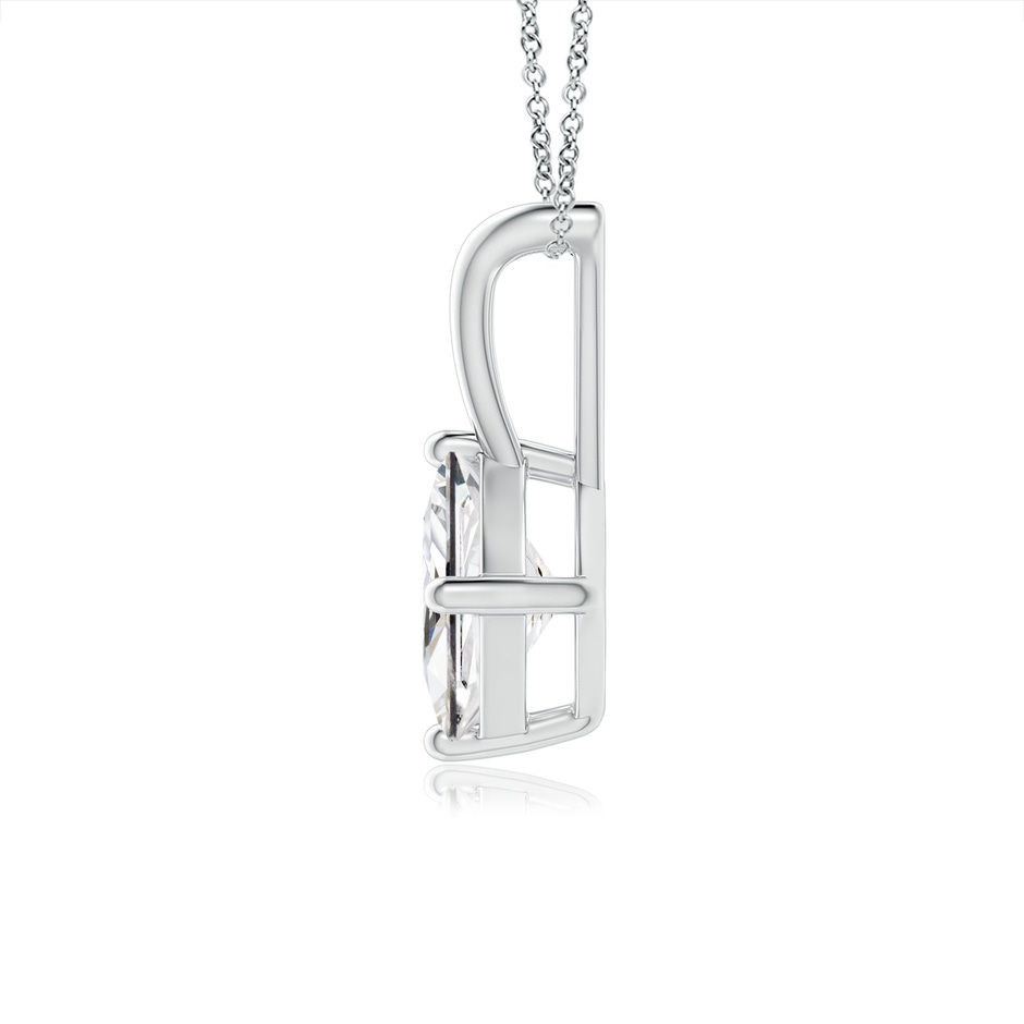4.4mm HSI2 Prong-Set Princess-Cut Diamond Solitaire V-Bale Pendant in White Gold side 199