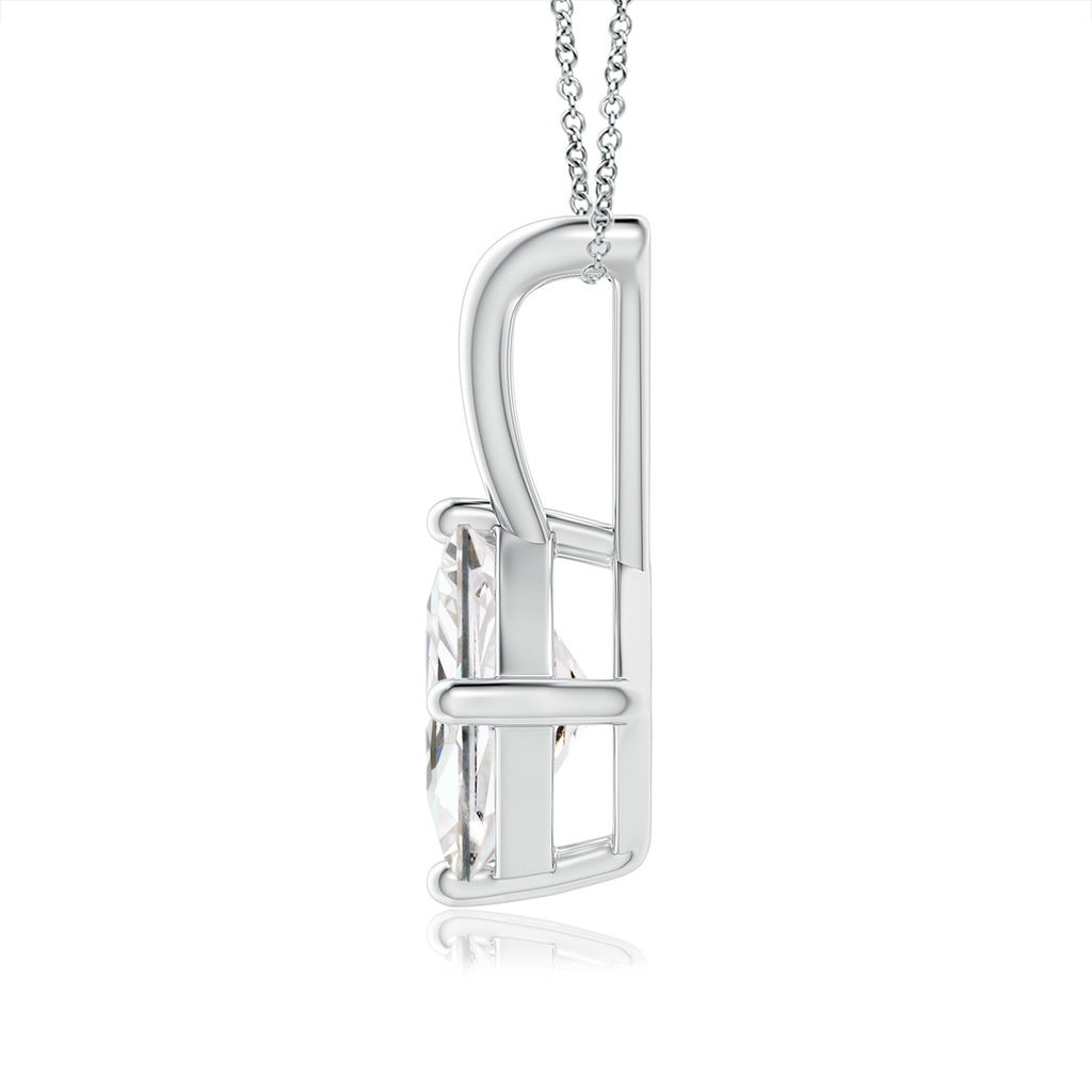 5.1mm GVS2 Prong-Set Princess-Cut Diamond Solitaire V-Bale Pendant in P950 Platinum - side 199