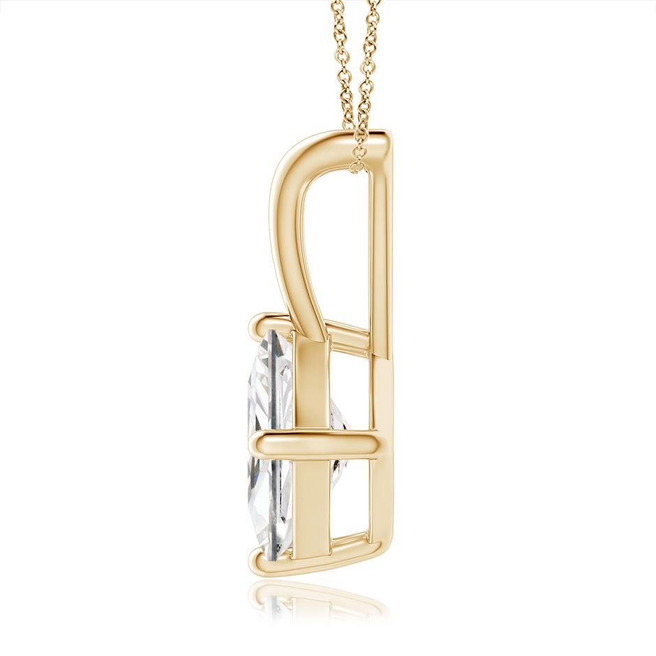 5.5mm GVS2 Prong-Set Princess-Cut Diamond Solitaire V-Bale Pendant in Yellow Gold side 199