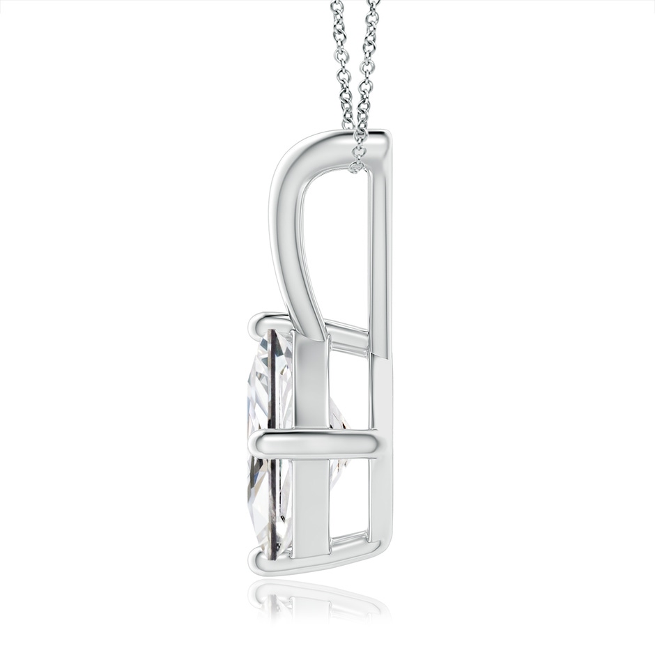 5.5mm HSI2 Prong-Set Princess-Cut Diamond Solitaire V-Bale Pendant in White Gold side 199
