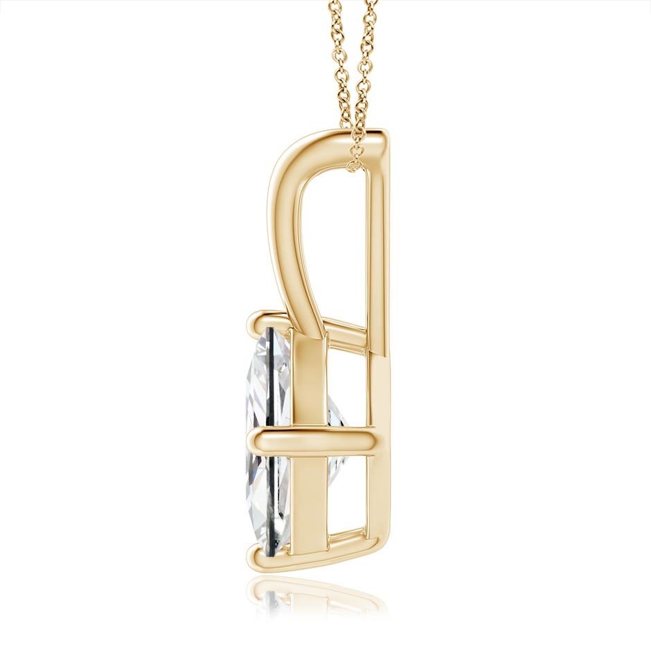 5.5mm IJI1I2 Prong-Set Princess-Cut Diamond Solitaire V-Bale Pendant in Yellow Gold side 199