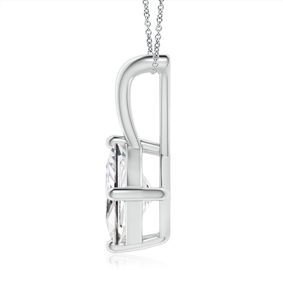 6.8mm HSI2 Prong-Set Princess-Cut Diamond Solitaire V-Bale Pendant in P950 Platinum side 199