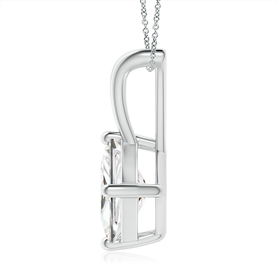 7.9mm GVS2 Prong-Set Princess-Cut Diamond Solitaire V-Bale Pendant in P950 Platinum side 199