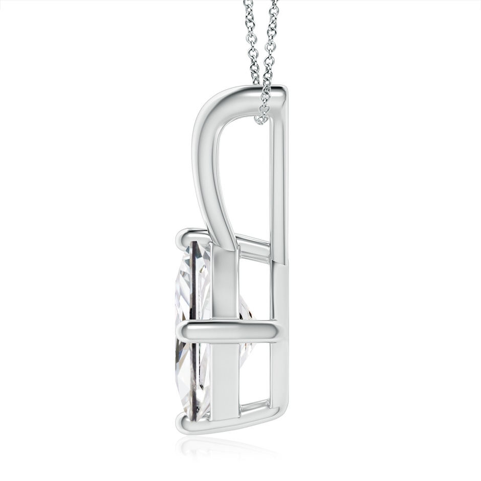 7.9mm HSI2 Prong-Set Princess-Cut Diamond Solitaire V-Bale Pendant in P950 Platinum side 199