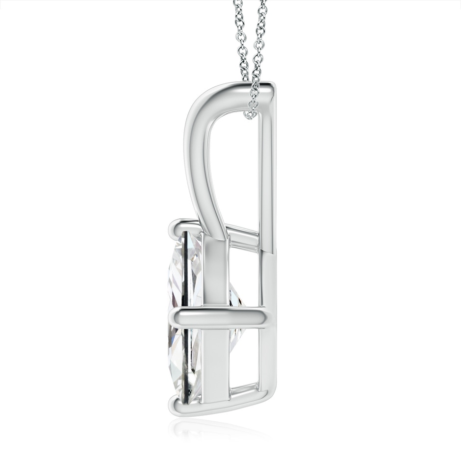 7.9mm IJI1I2 Prong-Set Princess-Cut Diamond Solitaire V-Bale Pendant in P950 Platinum side 199
