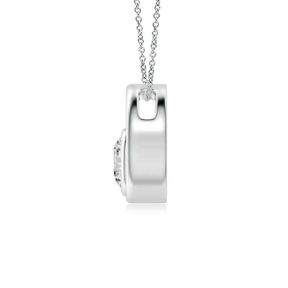 4.1mm IJI1I2 Bezel-Set Diamond Solitaire Open Circle Pendant in P950 Platinum side-1