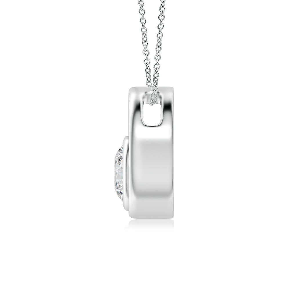 4.4mm HSI2 Bezel-Set Diamond Solitaire Open Circle Pendant in White Gold - side_1