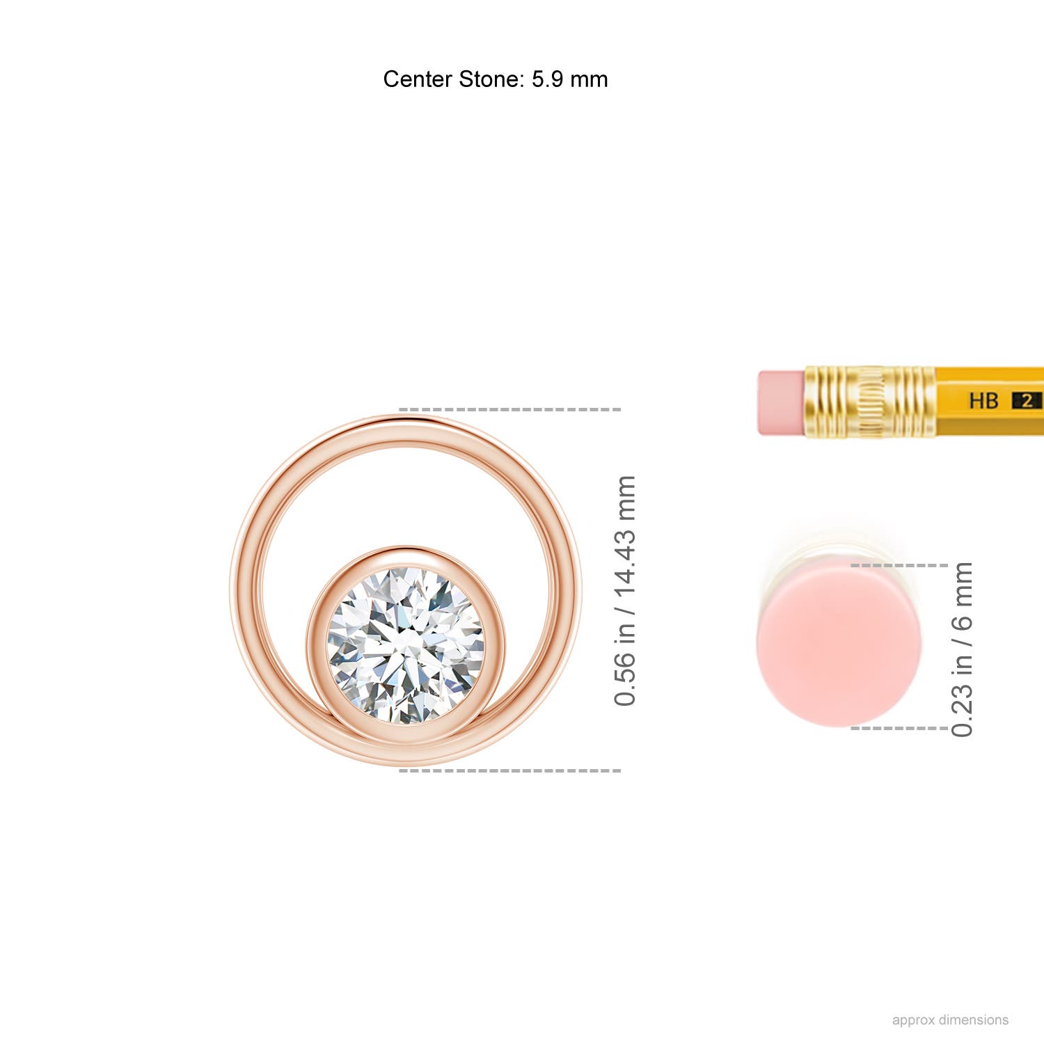 F-G, VS / 0.75 CT / 14 KT Rose Gold