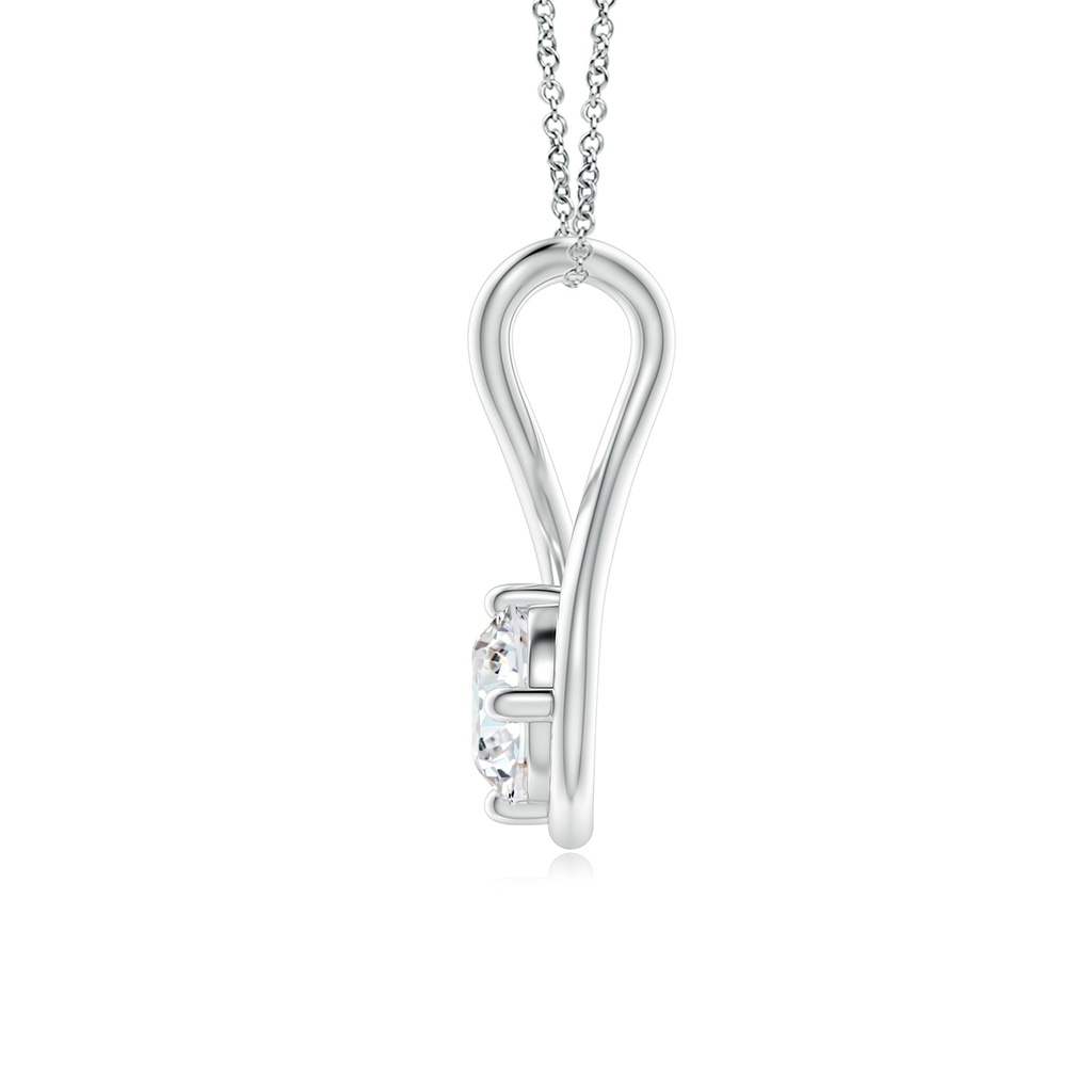 4.4mm GVS2 Solitaire Diamond Twist Bale Pendant in P950 Platinum - side 199