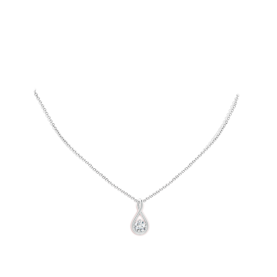 4.4mm GVS2 Solitaire Diamond Twist Bale Pendant in P950 Platinum pen