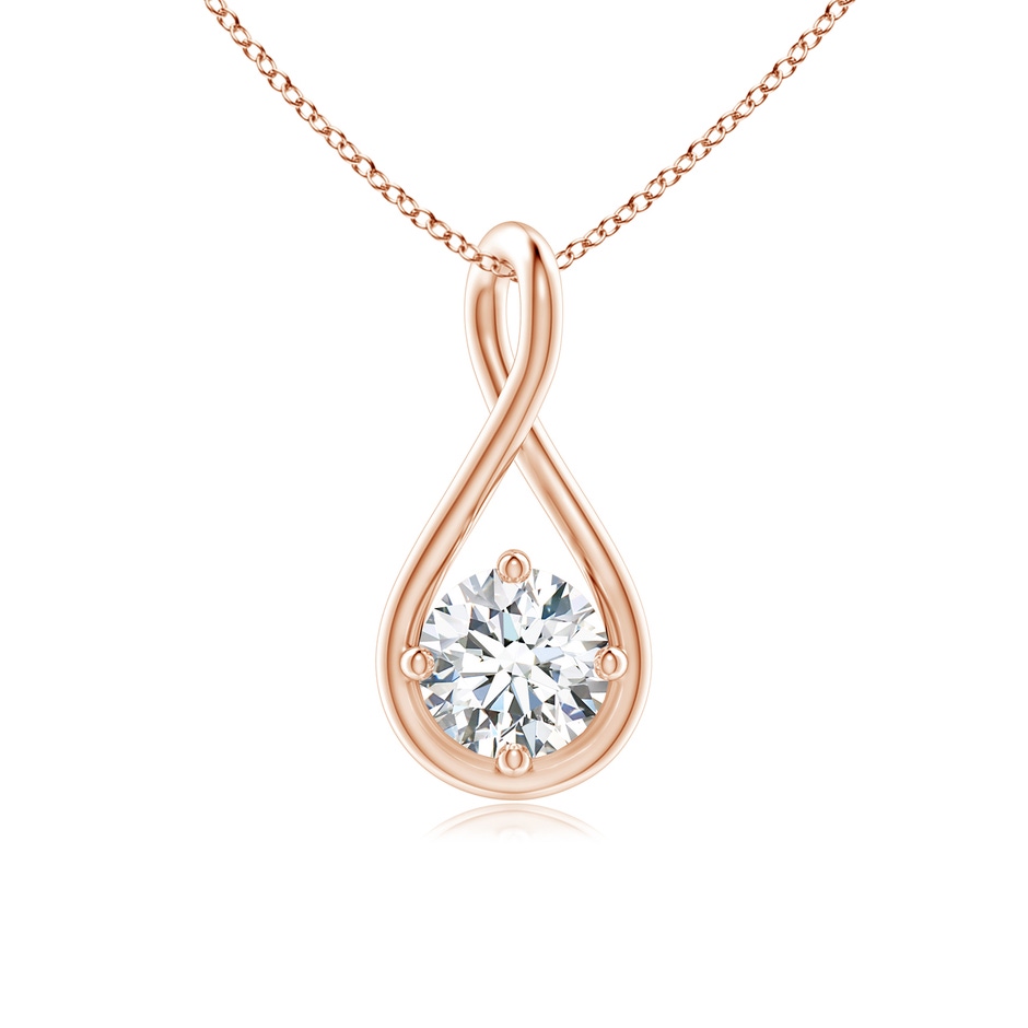 4.4mm GVS2 Solitaire Diamond Twist Bale Pendant in Rose Gold 