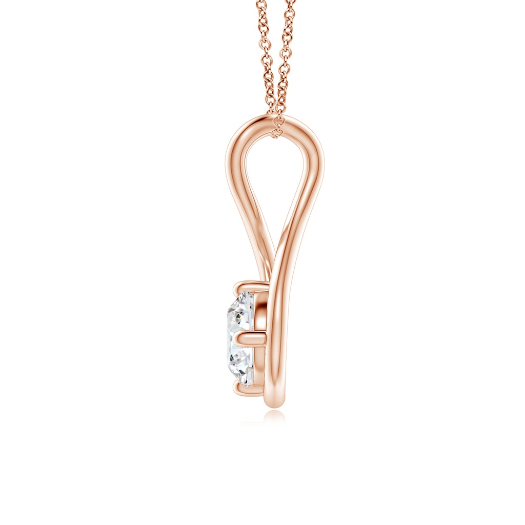 4.4mm GVS2 Solitaire Diamond Twist Bale Pendant in Rose Gold - side 199